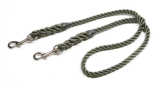 Hand Made Rope Brace Clip Lead (two dogs one handle)