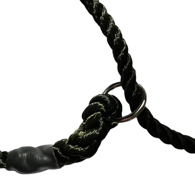 Hand Made Rope Slip Lead With No Stopper - 8mm diameter, 1.5m length, M.O.D. Olive