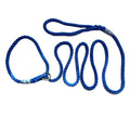 Hand Made Rope Slip Lead No Stopper - 8mm diameter, 2m length, Matt Blue