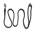 Hand Made Rope Clip Lead With Ring - 6mm diameter, 1.2m length, Matt Black