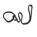 Hand Made Rope Slip Lead With Leather Stop - 8mm diameter, 0.9m length, M.O.D. Olive