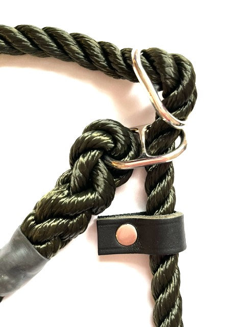 Hand Made Double Stop Slip Lead - 12mm diameter, 1.2m length, M.O.D. Olive