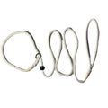 Hand Made Rope Slip Lead With Toggle Stop - 6mm diameter, 1.5m length, White