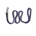 Braided Clip Lead With Ring - 6mm diameter, 0.95m length, Violet