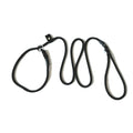 Hand Made Rope Slip Lead with leather stop - 6mm diameter, 1.5m length - M.O.D. Green