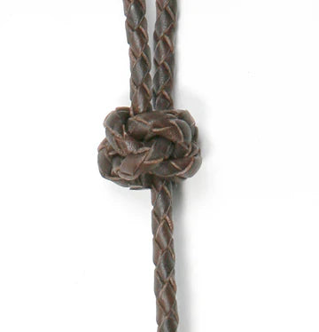 Braided Leather Lanyard Adjustable At Clip End