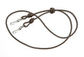 Braided Double End Leather Lanyard adjustable at Clip End