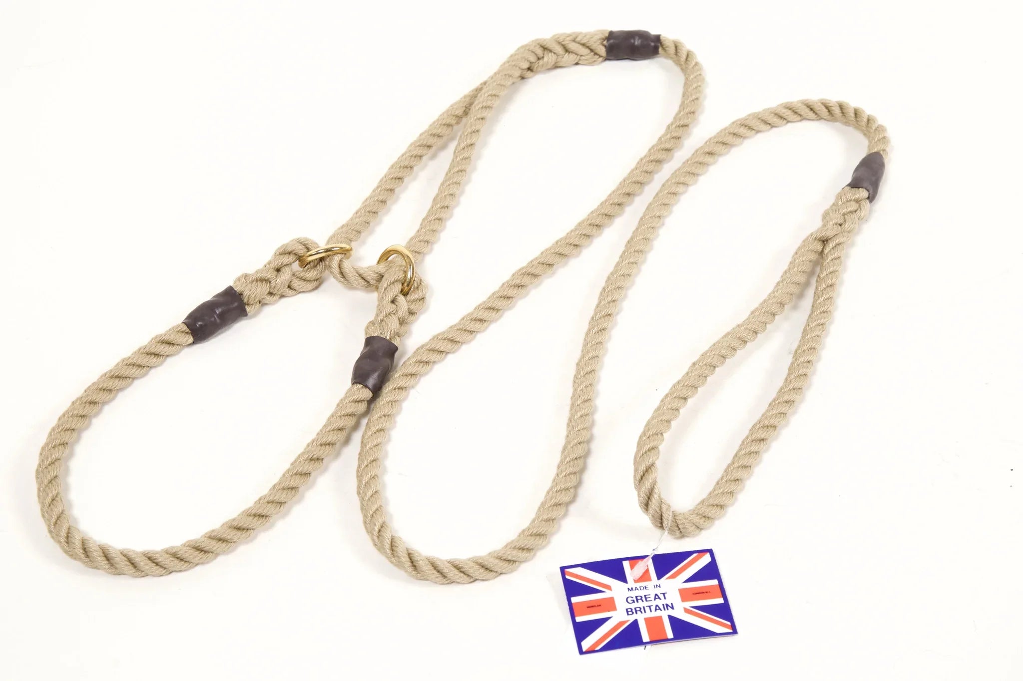 Hand Made Rope Dog Show Lead With Centre Pull Collar