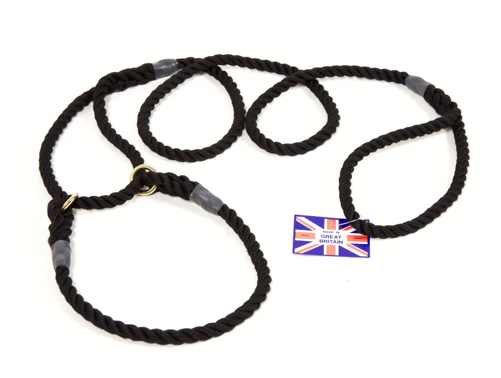 Hand Made Rope Dog Show Lead With Centre Pull Collar