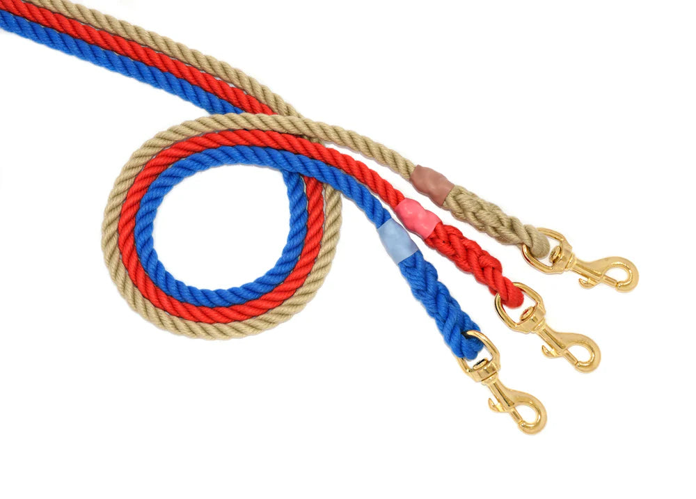 Hand Made Rope Dog Clip Lead With Ring