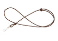 Braided Leather Lanyard Adjustable At Clip End