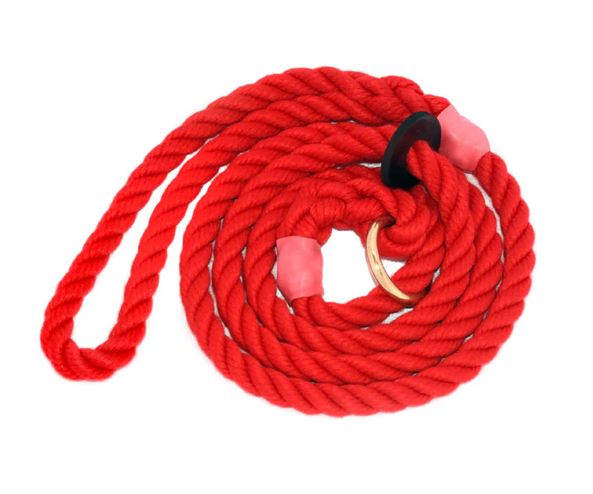 Hand Made Rope Slip/Gundog Lead With Rubber Stop