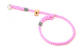 Hand Made Rope Dog Slip Collar With Sliding Leather Stopper
