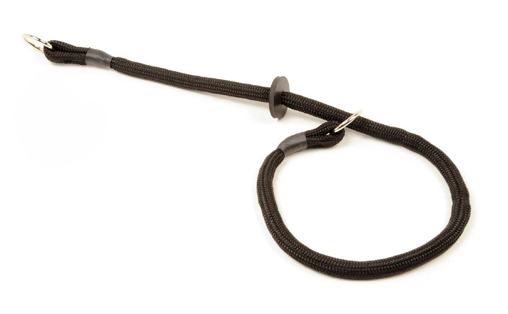 Braided Dog Slip Collar With Sliding Rubber Stopper