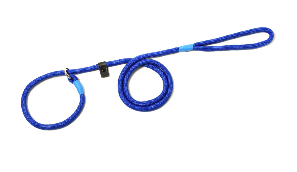Braided Slip Lead With Leather Stop