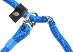 Braided Double Stop Slip Lead With Leather Stop