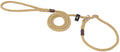Hand Made Rope Double Stop Slip Lead With Leather Stop